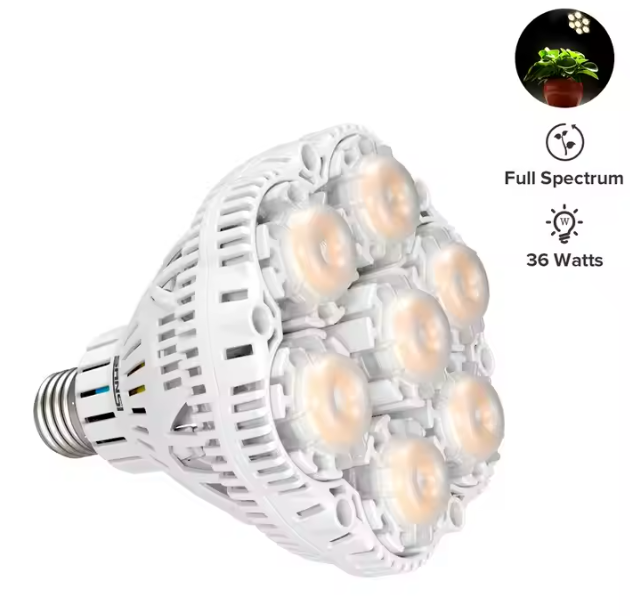 SANSI Grow Lamp 24W Full Spectrum Grow Light Bulb Grow Light Horticulture Garden Grow Light